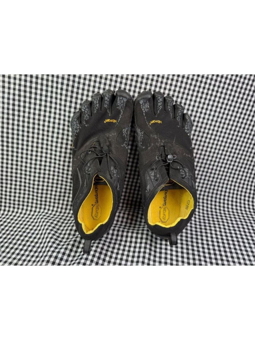 Vibram FiveFingers Spyridon Black Yellow Barefoot Trail Shoes EU 46 / Mens US 12